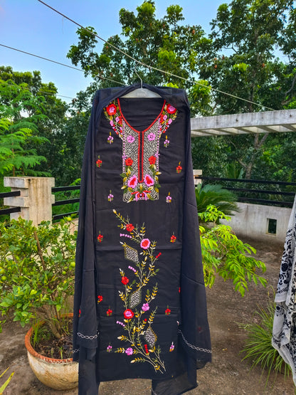 Chikonwala's Exclusive Hand Embroidered Fulkari Dress