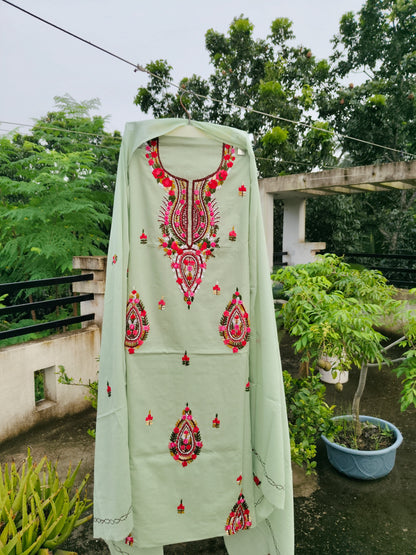 Chikonwala's Exclusive Hand Embroidered Fulkari Dress