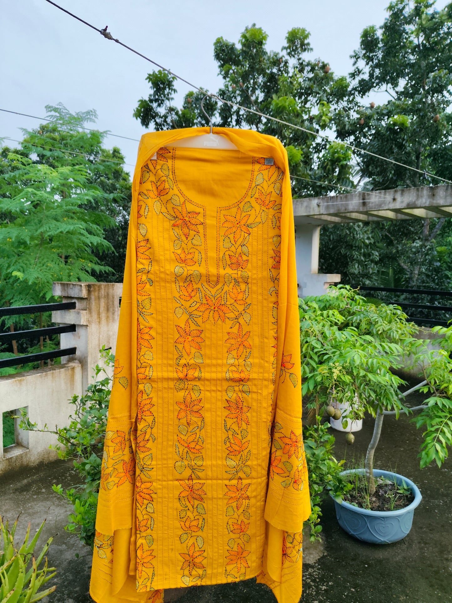 Chikonwala's Exclusive Hand Embroidered Fulkari Dress