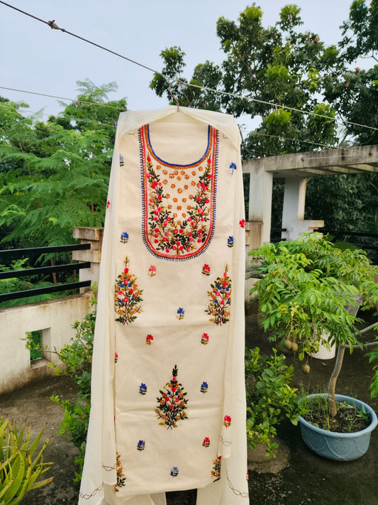 Chikonwala's Exclusive Hand Embroidered Fulkari Dress
