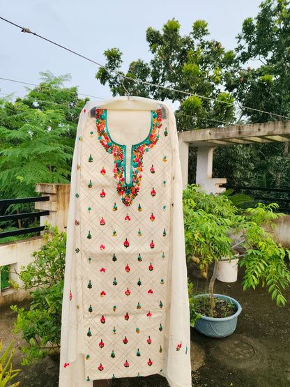 Chikonwala's Exclusive Hand Embroidered Fulkari Dress