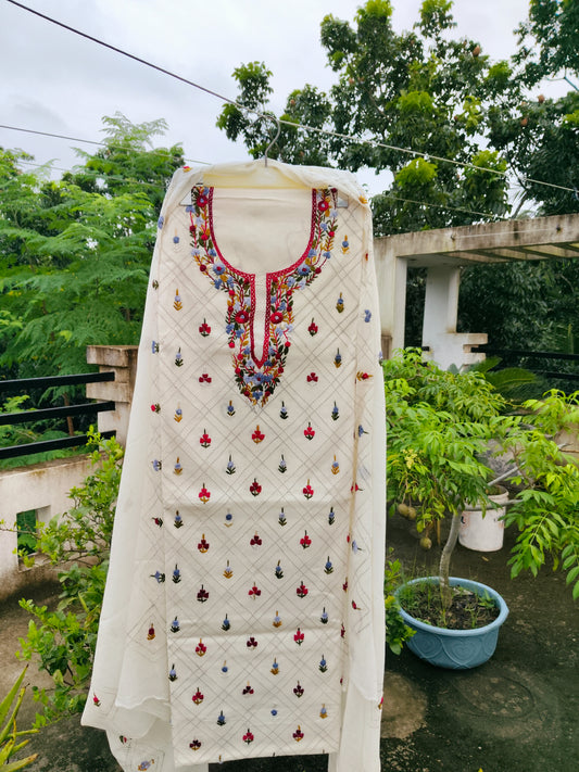 Chikonwala's Exclusive Hand Embroidered Fulkari Dress