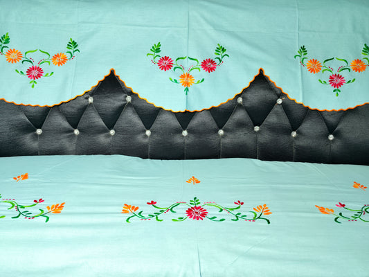 Hand Embroidered Sofa Cover (3+1+1 Seater)