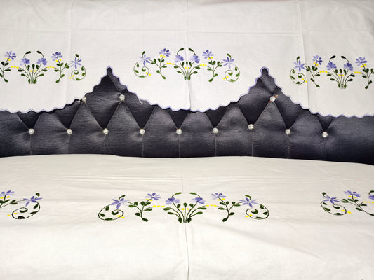 Hand Embroidered Sofa Cover (3+1+1 Seater)