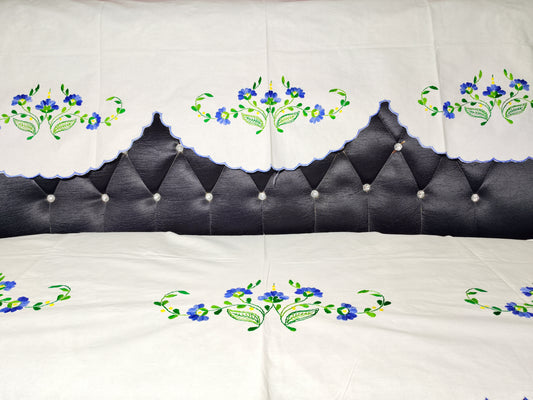 Hand Embroidered Sofa Cover (3+1+1 Seater)