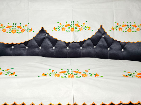 Hand Embroidered Sofa Cover (3+1+1 Seater)