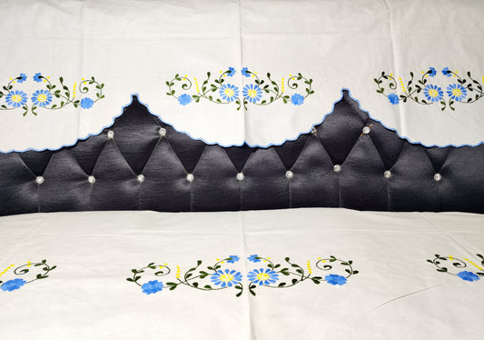 Hand Embroidered Sofa Cover (3+1+1 Seater)