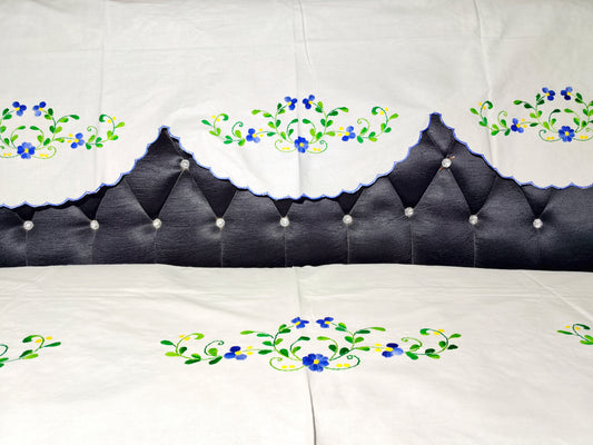 Hand Embroidered Sofa Cover (3+1+1 Seater)