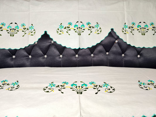 Hand Embroidered Sofa Cover (3+1+1 Seater)