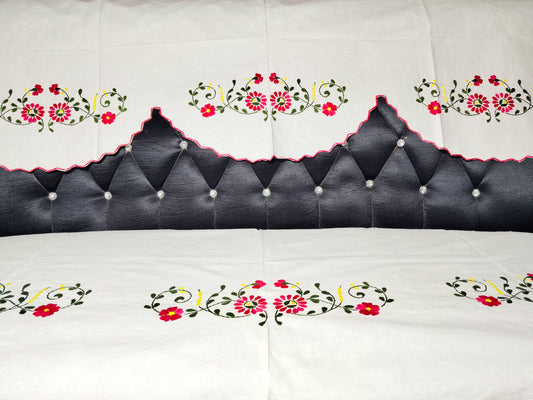 Hand Embroidered Sofa Cover (3+1+1 Seater)