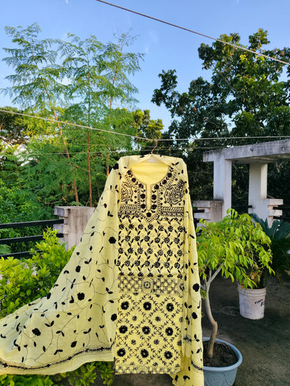 Chikonwala's Exclusive Hand Embroidered Fulkari Dress
