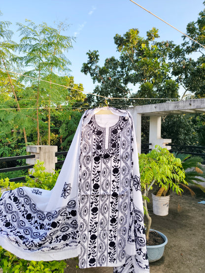 Chikonwala's Exclusive Hand Embroidered Fulkari Dress