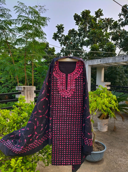 Chikonwala's Exclusive Hand Embroidered Fulkari Dress