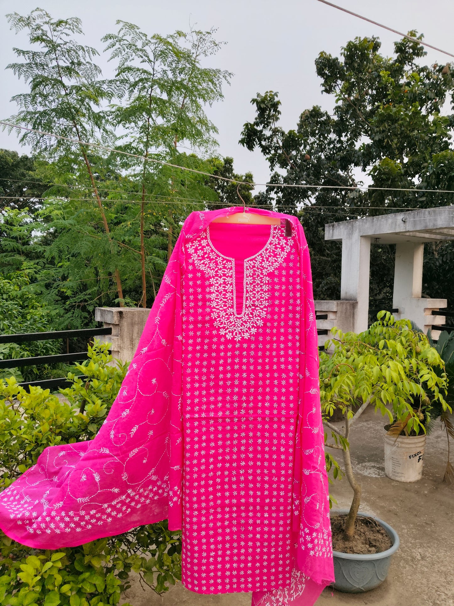 Chikonwala's Exclusive Hand Embroidered Fulkari Dress