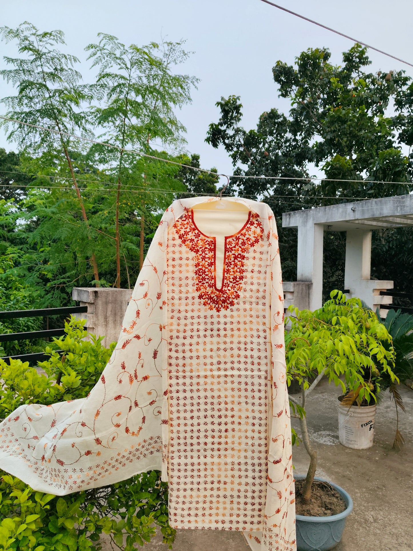 Chikonwala's Exclusive Hand Embroidered Fulkari Dress