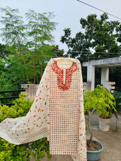 Chikonwala's Exclusive Hand Embroidered Fulkari Dress