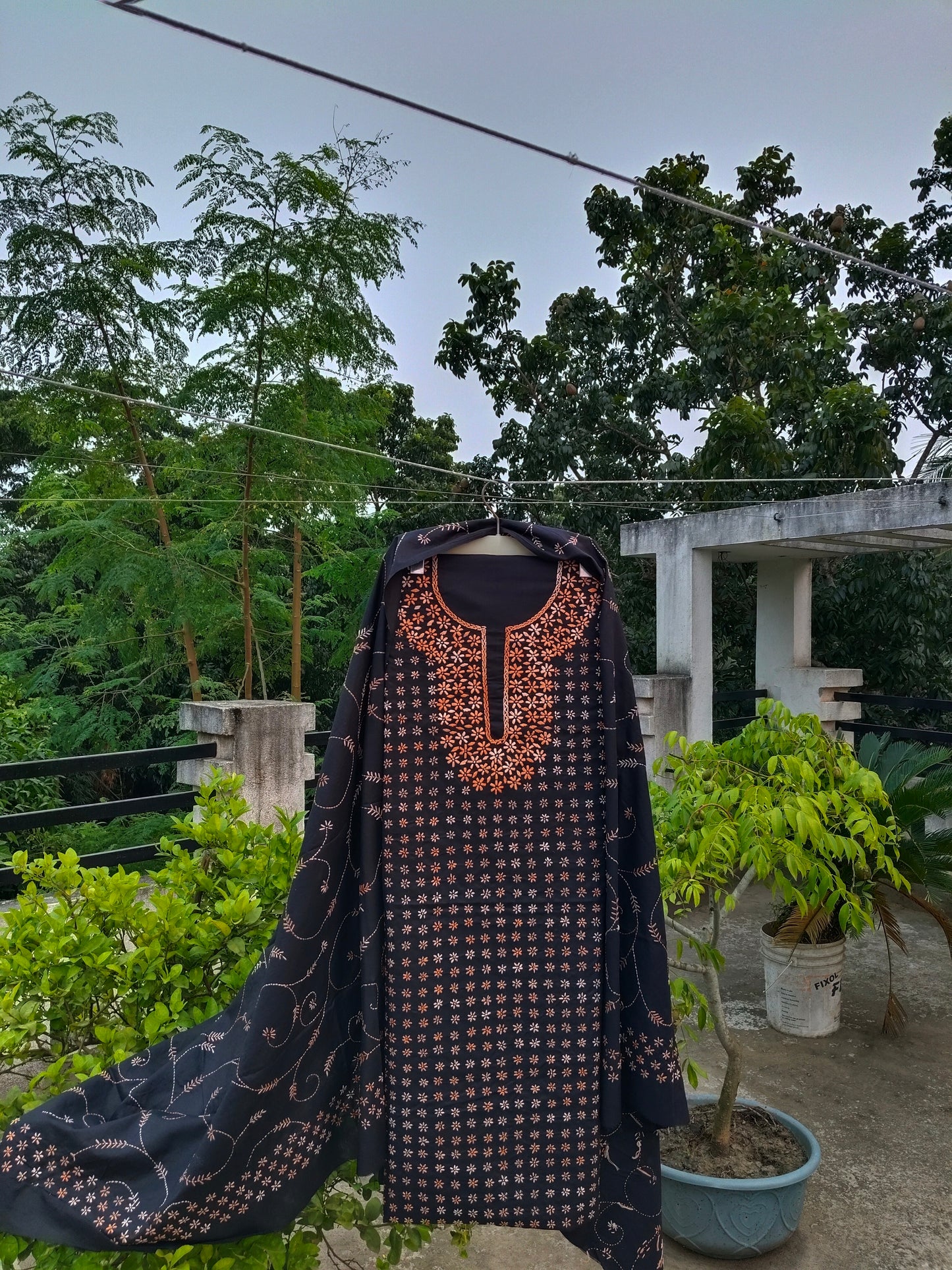 Chikonwala's Exclusive Hand Embroidered Fulkari Dress