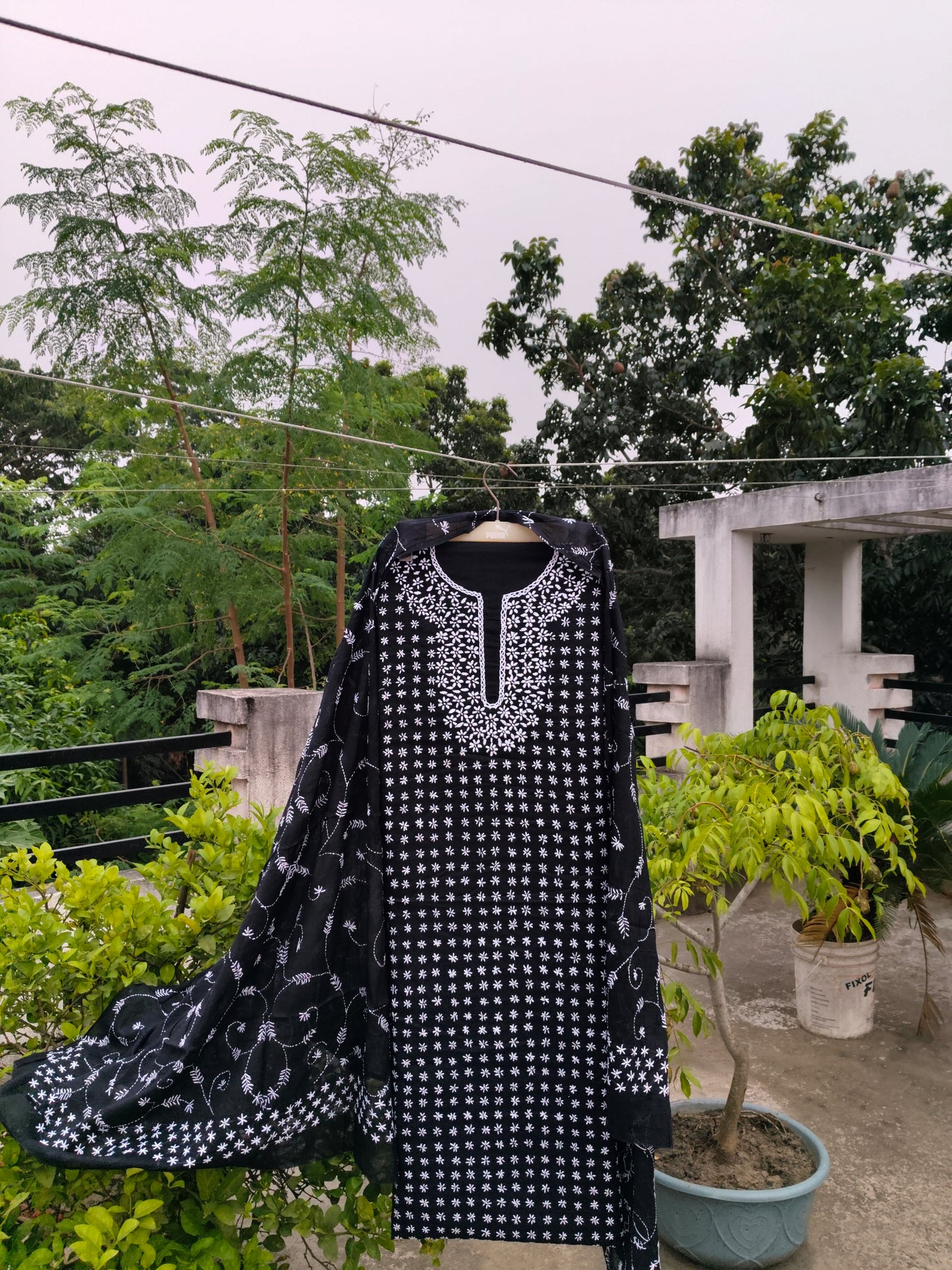 Chikonwala's Exclusive Hand Embroidered Fulkari Dress