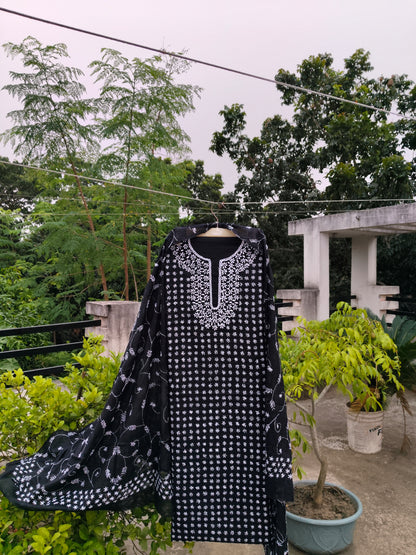 Chikonwala's Exclusive Hand Embroidered Fulkari Dress
