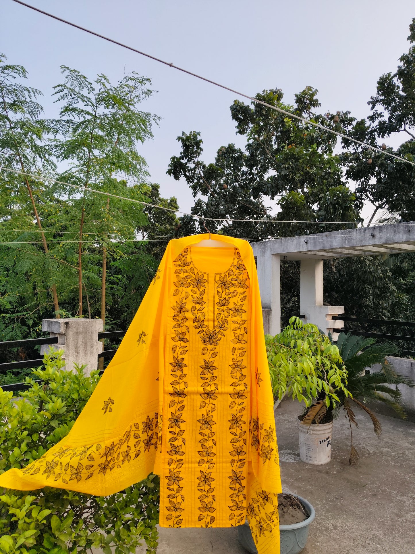 Chikonwala's Exclusive Hand Embroidered Fulkari Dress