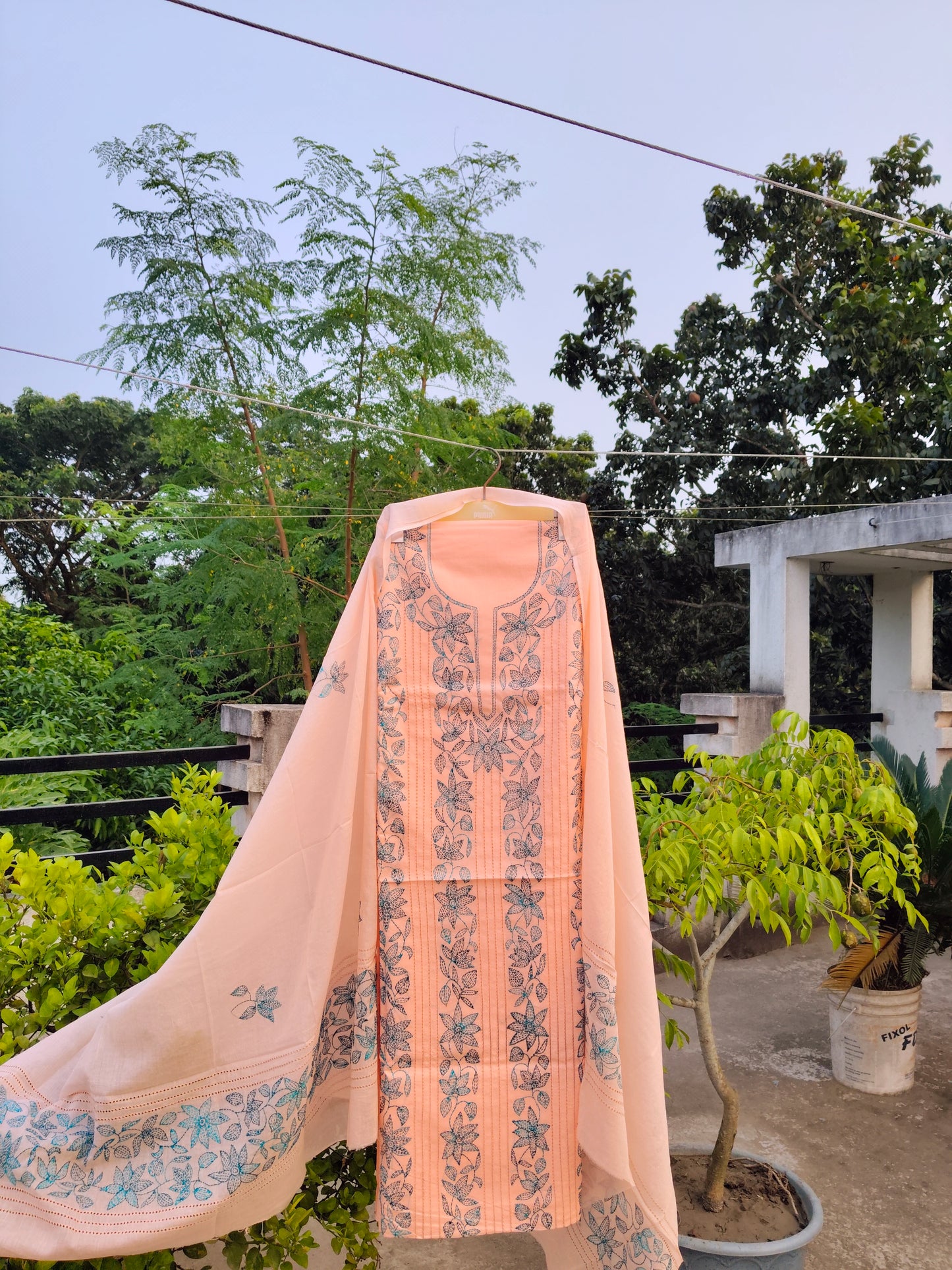 Chikonwala's Exclusive Hand Embroidered Fulkari Dress