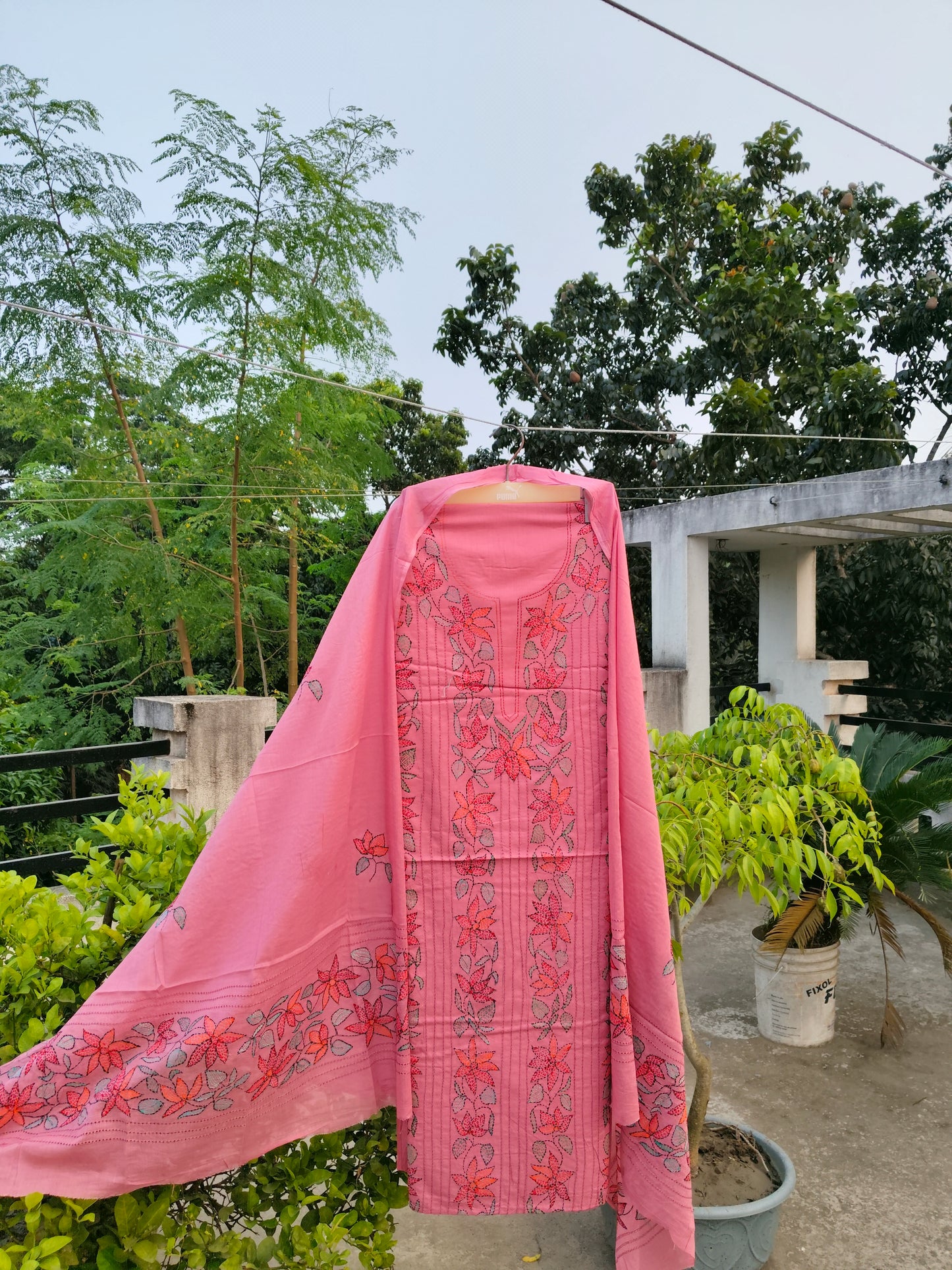 Chikonwala's Exclusive Hand Embroidered Fulkari Dress