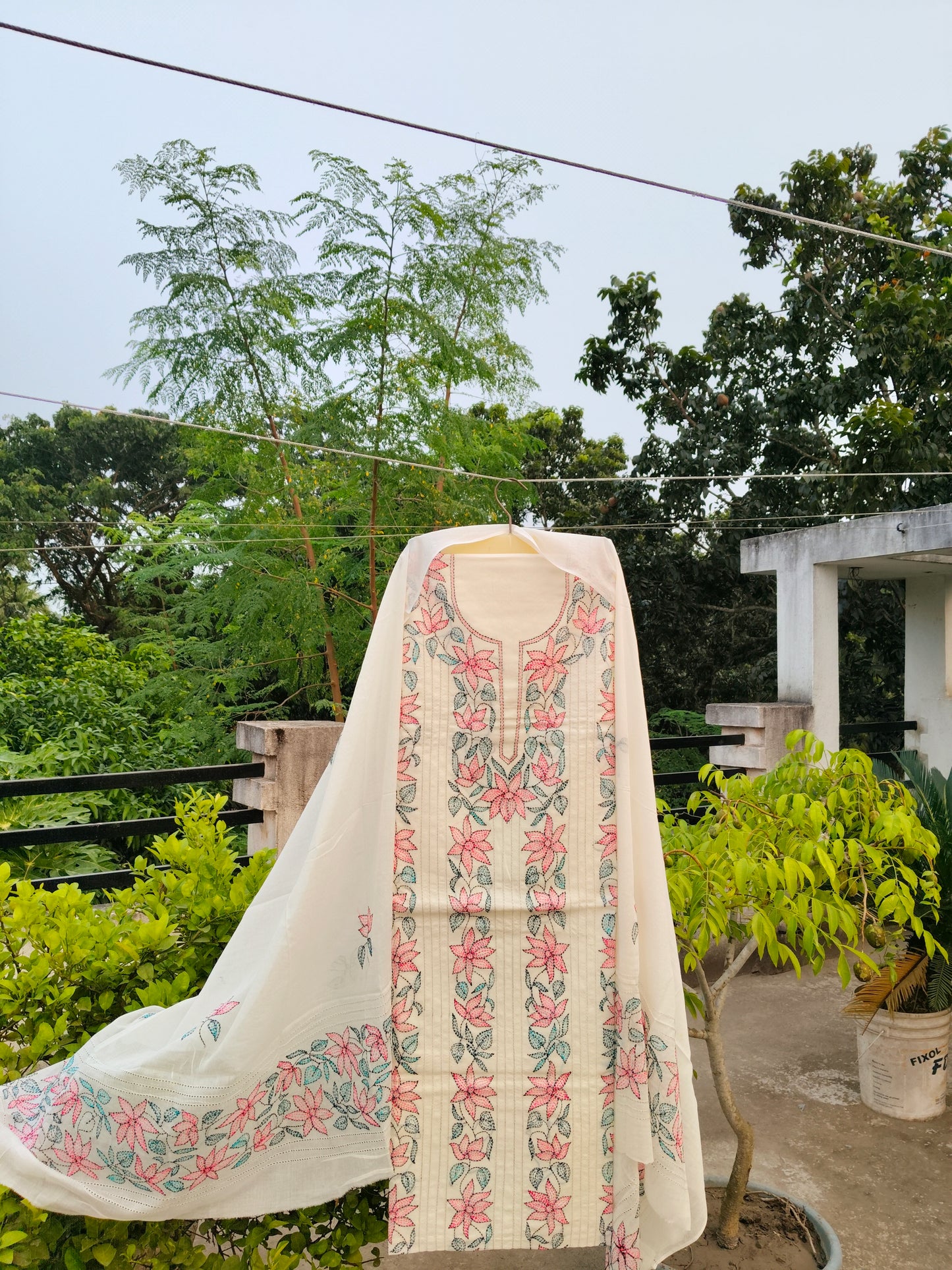 Chikonwala's Exclusive Hand Embroidered Fulkari Dress
