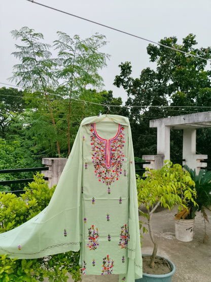 Chikonwala's Exclusive Hand Embroidered Fulkari Dress
