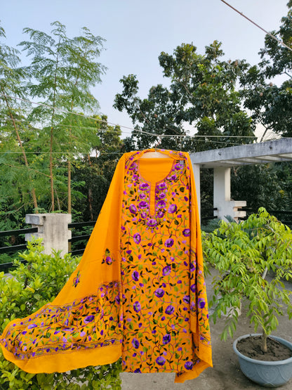 Chikonwala's Exclusive Hand Embroidered Fulkari Dress