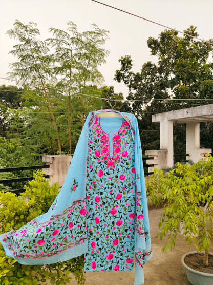 Chikonwala's Exclusive Hand Embroidered Fulkari Dress