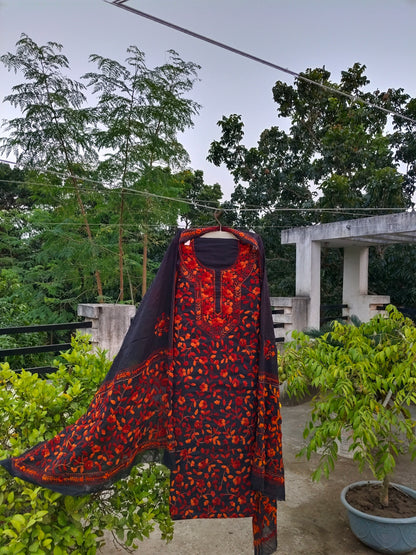 Chikonwala's Exclusive Hand Embroidered Fulkari Dress