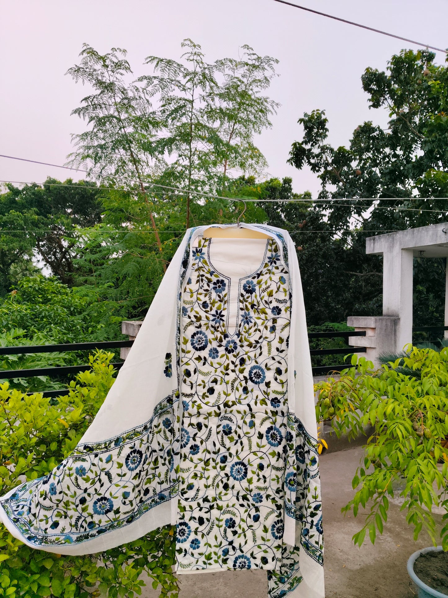 Chikonwala's Exclusive Hand Embroidered Fulkari Dress