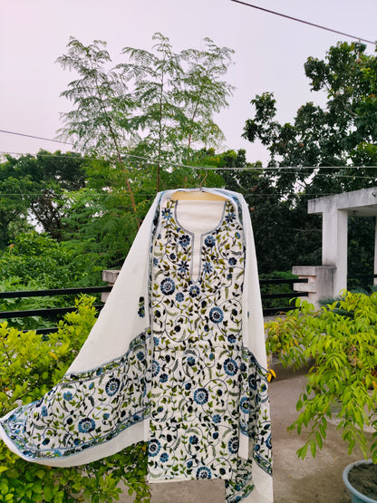 Chikonwala's Exclusive Hand Embroidered Fulkari Dress
