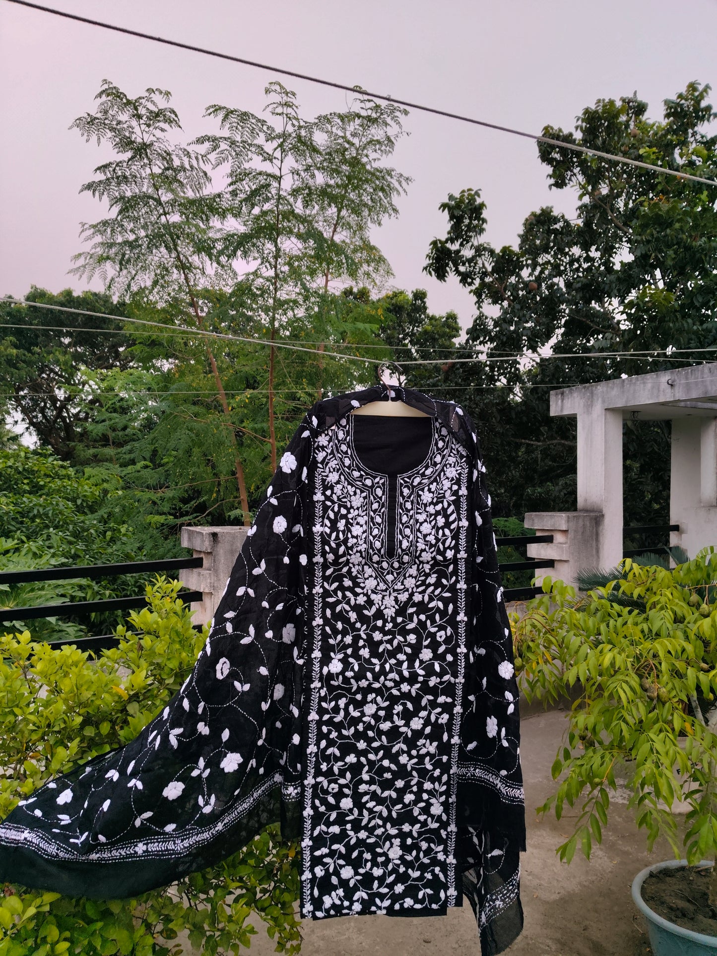 Chikonwala's Exclusive Hand Embroidered Fulkari Dress