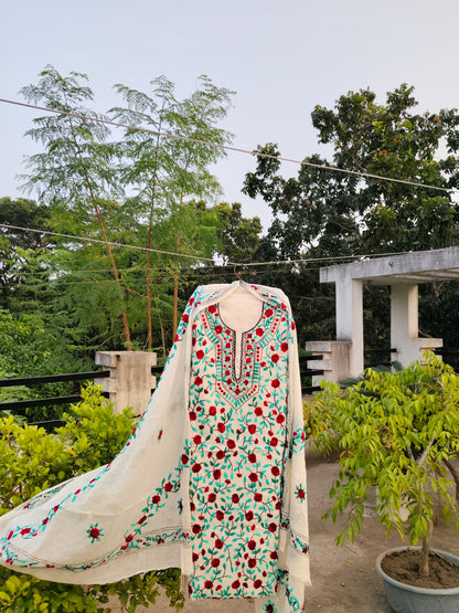Chikonwala's Exclusive Hand Embroidered Fulkari Dress