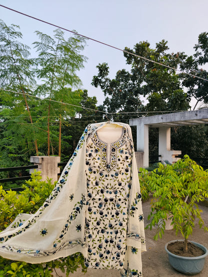 Chikonwala's Exclusive Hand Embroidered Fulkari Dress