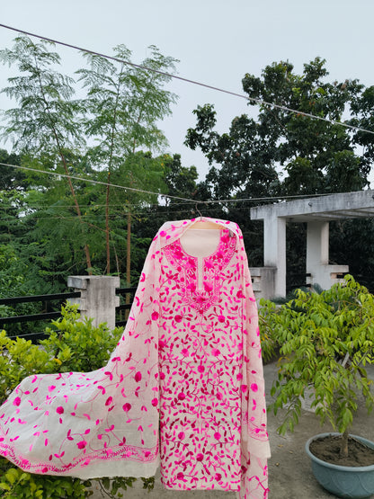 Chikonwala's Exclusive Hand Embroidered Fulkari Dress