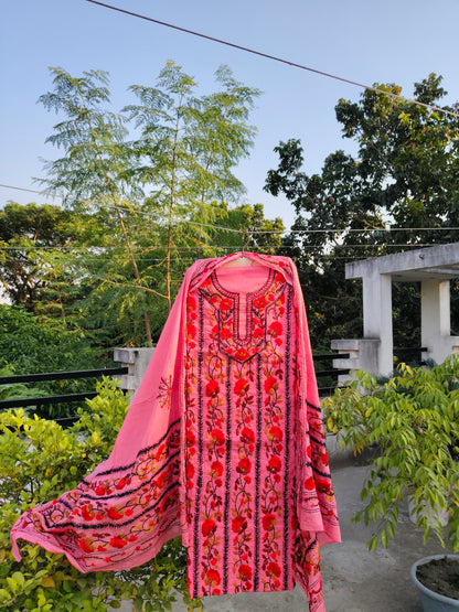 Chikonwala's Exclusive Hand Embroidered Fulkari Dress