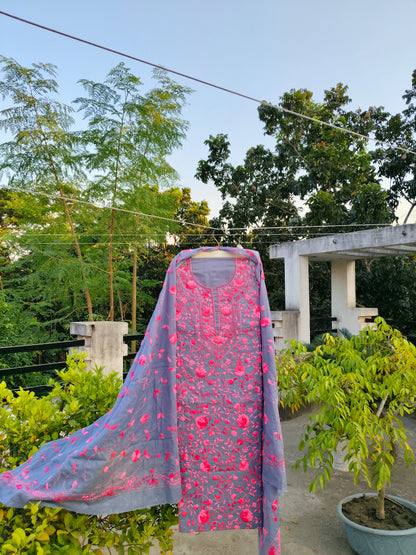 Chikonwala's Exclusive Hand Embroidered Fulkari Dress