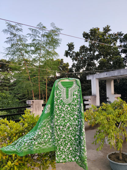 Chikonwala's Exclusive Hand Embroidered Fulkari Dress