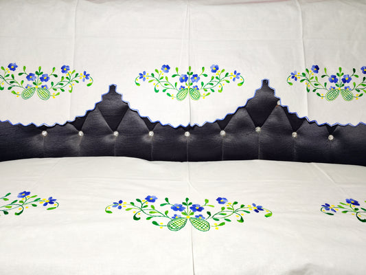Hand Embroidered Sofa Cover (3+1+1 Seater)
