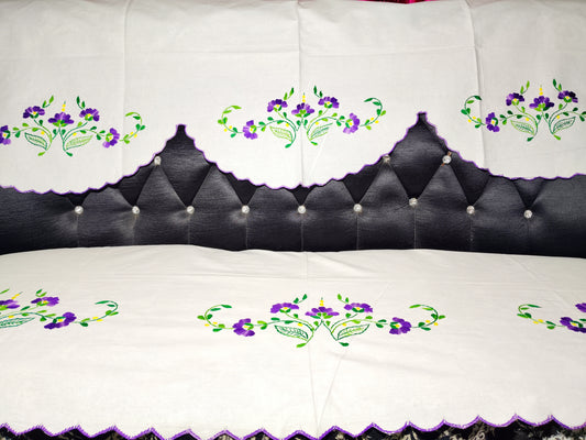 Hand Embroidered Sofa Cover (3+1+1 Seater)
