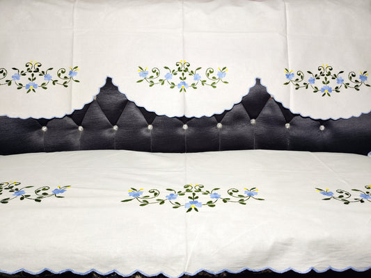 Hand Embroidered Sofa Cover (3+1+1 Seater)