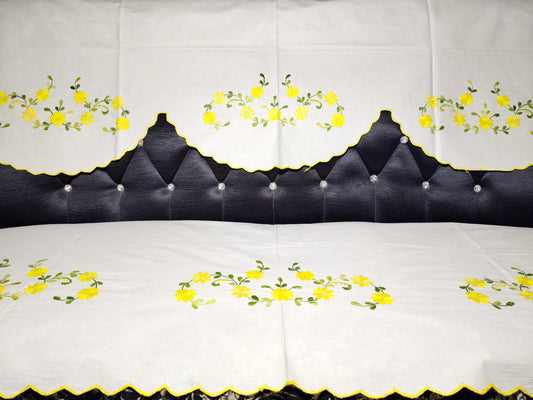 Hand Embroidered Sofa Cover (3+1+1 Seater)