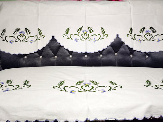 Hand Embroidered Sofa Cover (3+1+1 Seater)