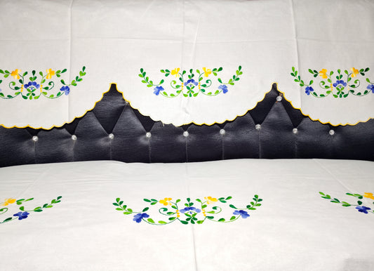 Hand Embroidered Sofa Cover (3+1+1 Seater)