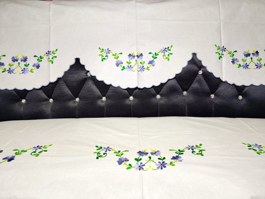 Hand Embroidered Sofa Cover (3+1+1 Seater)