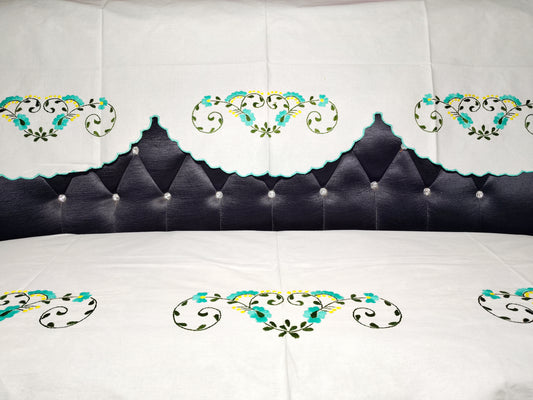 Hand Embroidered Sofa Cover (3+1+1 Seater)