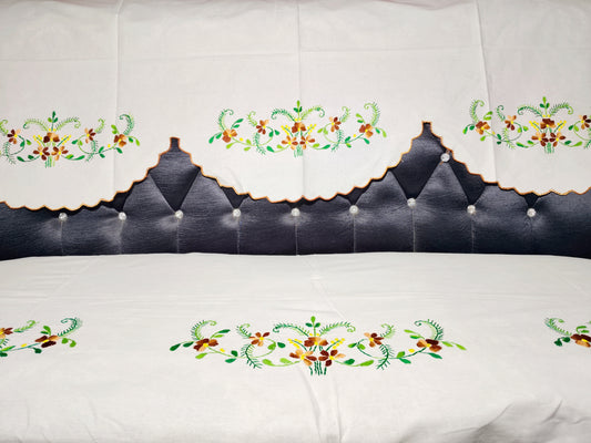Hand Embroidered Sofa Cover (3+1+1 Seater)