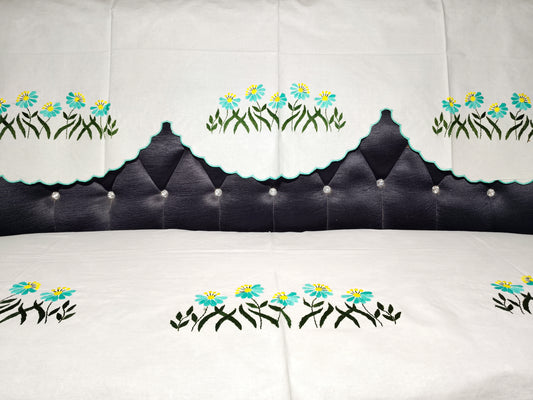 Hand Embroidered Sofa Cover (3+1+1 Seater)